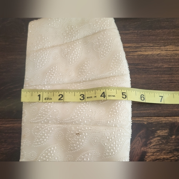 Vintage Ivory Beaded  bridal evening clutch - Picture 12 of 12